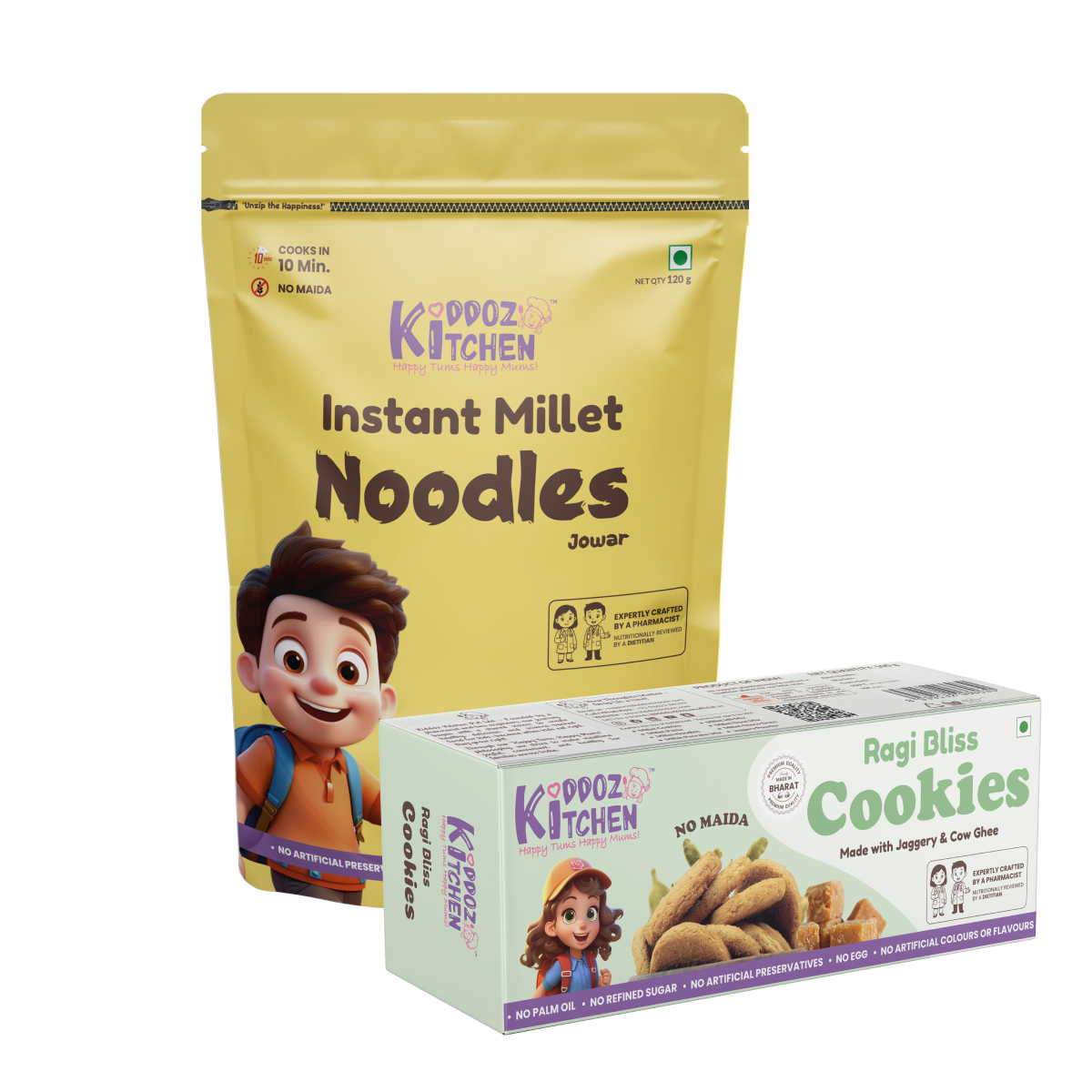 Instant Millet Noodles & Ragi Bliss Cookies - 220g (120g + 100g)